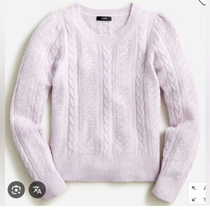 J. Crew Women's Light Purple Cable Knit Sweater